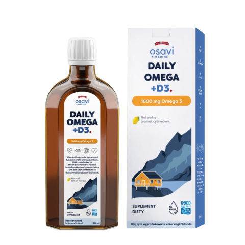 Osavi - Daily Omega + D3 (Marine) - 1600mg Omega 3 (Cytryna) - 250 ml.