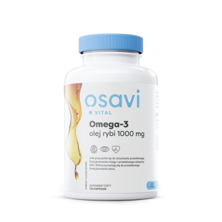 Osavi - Omega-3 Olej Rybi Molecularly Distilled - 1000mg (Cytryna) - 120 softgels