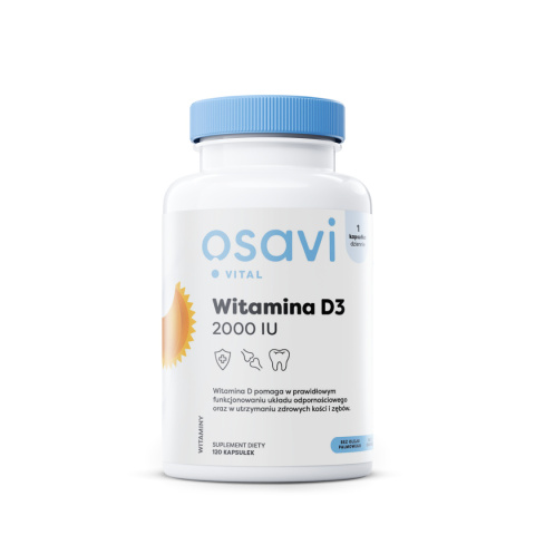 Osavi - Witamina D3 - 2000IU - 120 softgels