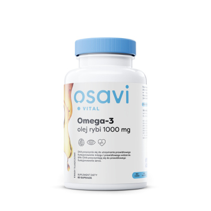 Osavi - Omega-3 Olej Rybi Molecularly Distilled - 1000mg (Cytryna) - 60 softgels