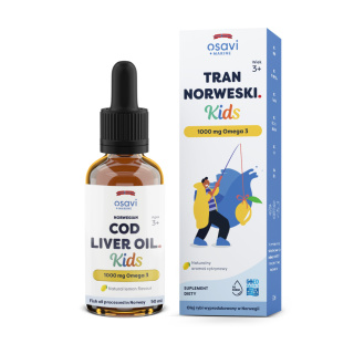 Tran Norweski Kids - 1000mg Omega 3 (Cytryna) - 50 ml