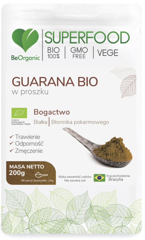 BeOrganic - Guarana BIO w proszku 200g