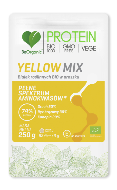 BeOrganic - Yellow MIX białek roślinnych BIO w proszku 250g