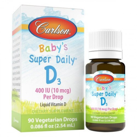 Carlson Labs - Baby's Super Daily D3 - 400 IU (10 mcg) - 2.54 ml