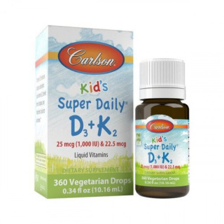 Carlson Labs - Kid's Super Daily D3 + K2 - 10 ml