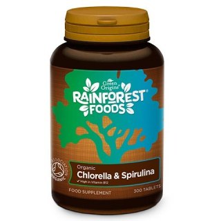 Rainforest Foodske - Chlorella & Spirulina BIO (300 tabletek x 500 mg)