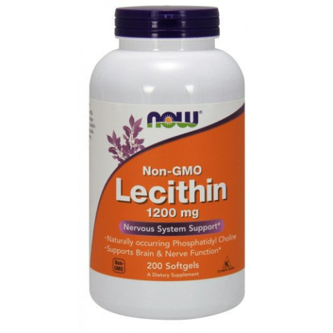 NOW Foods - Lecithin 1200mg Non-GMO - 200 kapsułek