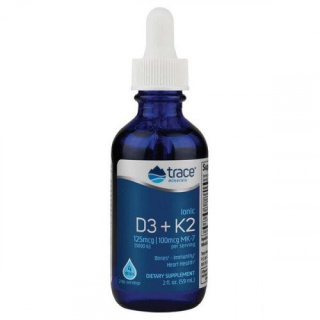 Trace Minerals - Ionic D3 + K2, 59 ml