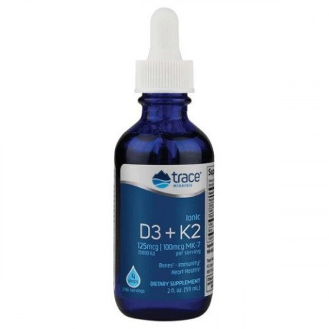 Trace Minerals - Ionic D3 + K2, 59 ml