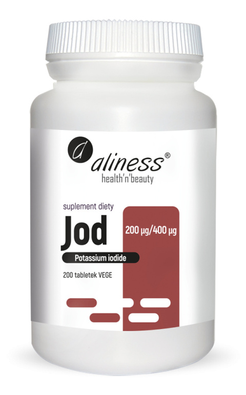 Aliness - Jod (jodek potasu) - 200 Vege tabs Aliness - Jod (jodek potasu) - 200 Vege tabs