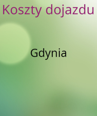 Koszt dojazdu - Gdynia