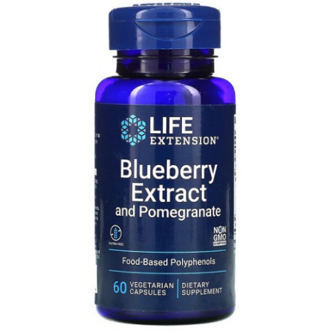 Life Extension - Blueberry Extract with Pomegranate - 60 kapsułek wegetariańskich