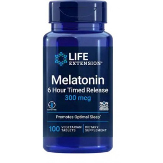 Life Extension - Melatonin 6 Hour Timed Release - 300mcg - 100 vegetarian tabs