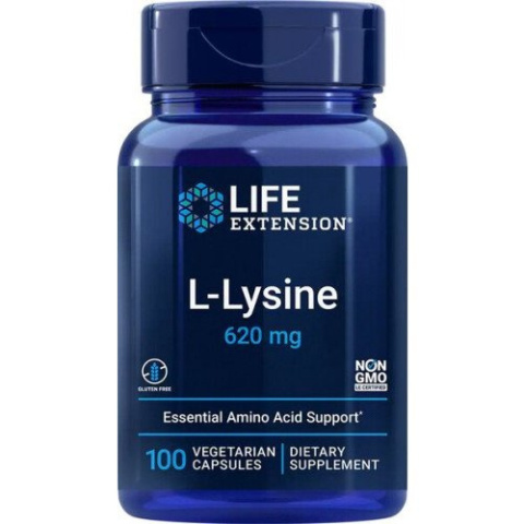 Life Extension - L-Lysine, 620mg - 100 kapsułek wegetariańskich