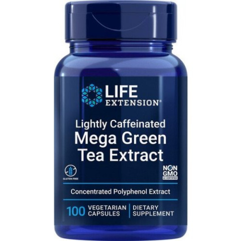 Life Extension - Lightly Caffeinated Mega Green Tea Extract - 100 kapsułek wegetariańskich