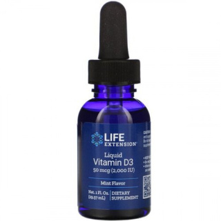 Life Extension - Liquid Vitamin D3 50mcg (Mint) - 29 ml.