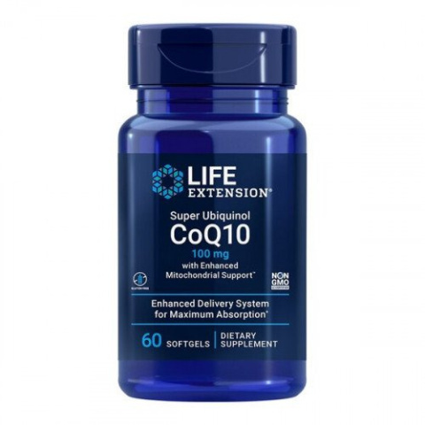 Life Extension - Super Ubiquinol CoQ10 with Enhanced Mitochondrial Support - 100mg - 60 kapsułek