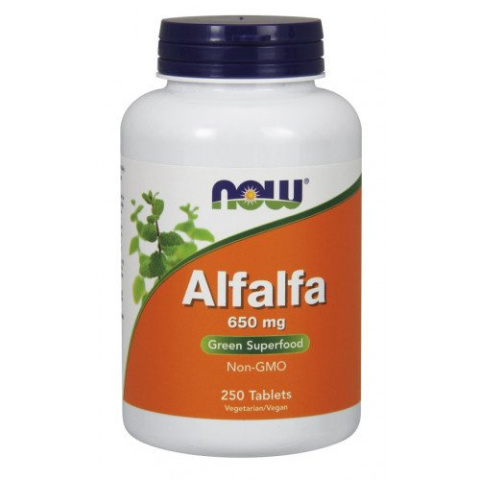NOW Foods - Alfalfa - 650 mg - 250 tabletek NOW Foods - Alfalfa - 650 mg - 250 tabletek