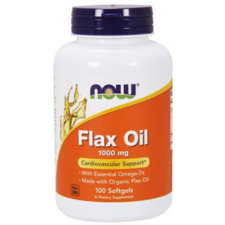 NOW Foods - Flax Oil - 1000mg - 100 softgels