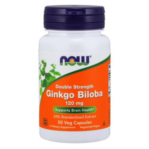 NOW Foods - Ginkgo Biloba Double Strength - 120mg - 50 vcaps
