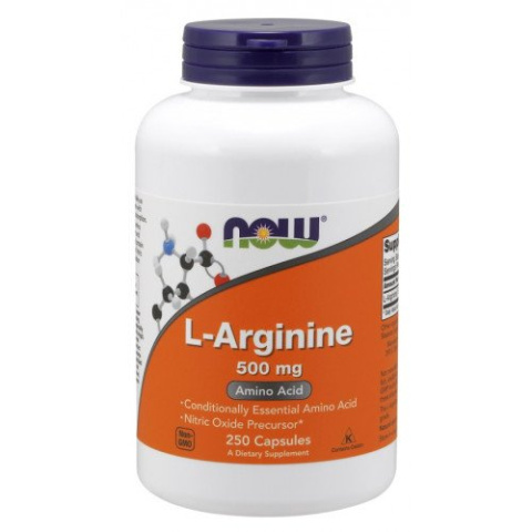 NOW Foods - L-Arginine - 500 mg - 250 kapsułek
