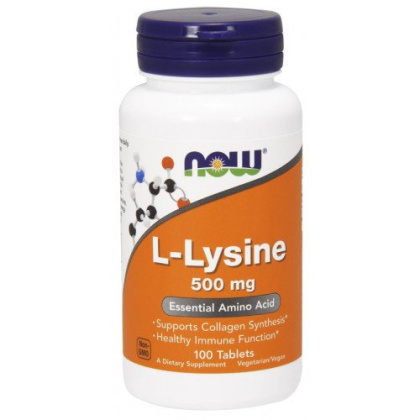 NOW Foods - L-Lysine - 500mg - 100 tablets