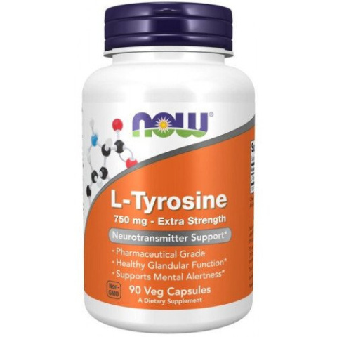 NOW Foods - L-Tyrosine Extra Strength - 750mg - 90 vcaps