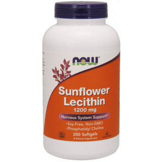 NOW Foods - Sunflower Lecithin, 1200mg - 200 kapsułek