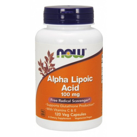 NOW Foods - Alpha Lipoic Acid with Vitamins C & E - 100 mg - 120 kapsułek
