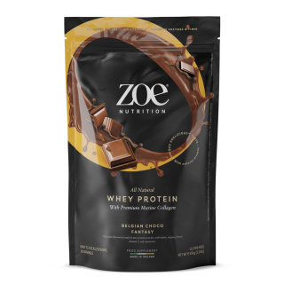 Zoe Nutrition - Whey Protein & Marine Collagen, Belgian Chocolate - odżywka białkowa z kolagenem morskim, Belgijska Czekolada