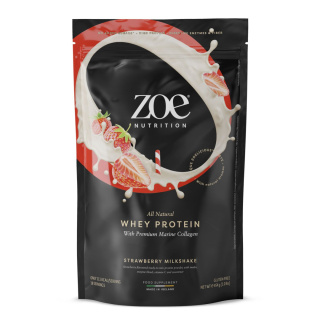 Zoe Nutrition - Whey Protein & Marine Collagen, Strawberry Milkshake - odżywka białkowa z kolagenem morskim