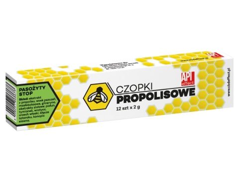 API Effect - Czopki Propolisowe Pasożyty Stop 12 Szt