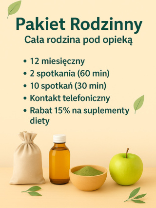 Holistyczne podejście do zdrowia. Pakiet Rodzinny 12 miesięczny.