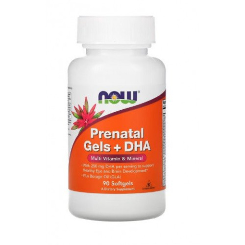 NOW Foods - Prenatal Gels + DHA - 90 softgels