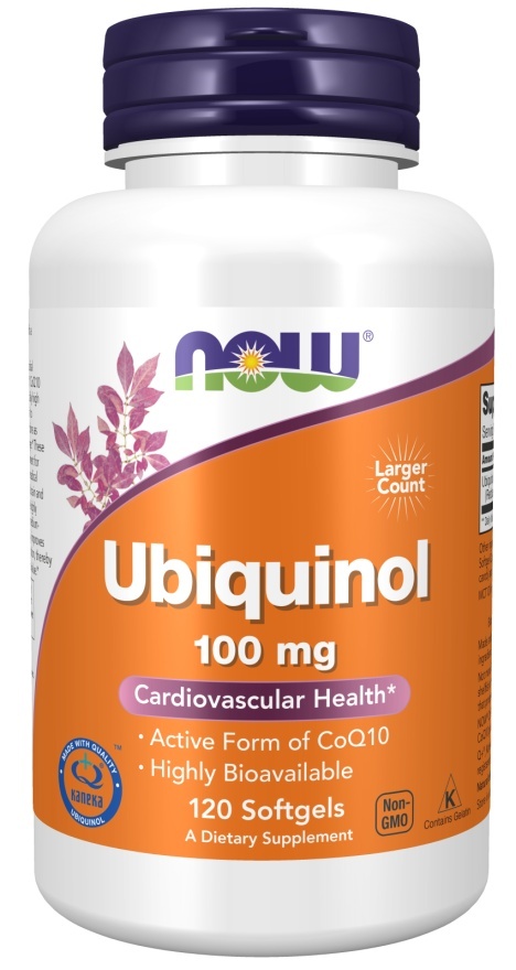 NOW Foods - Ubiquinol – aktywna forma koenzymu Q10 100mg - 120 kapsułek