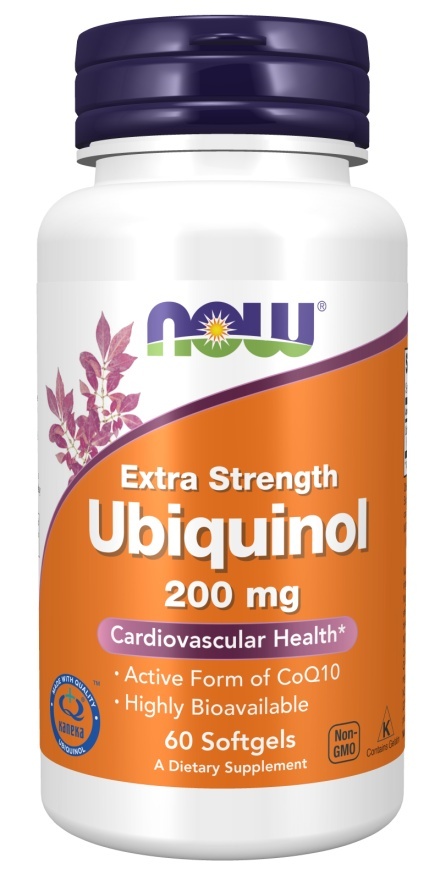 NOW Foods - Ubiquinol – aktywna forma koenzymu Q10 200mg - 60 kapsułek