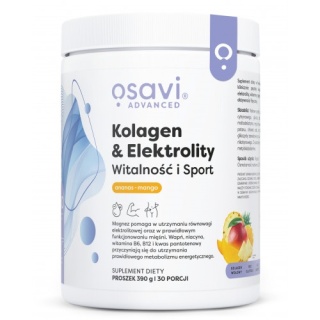 Osavi - Kolagen Elektrolity Witalność i Sport Ananas & Mango - 390 grams