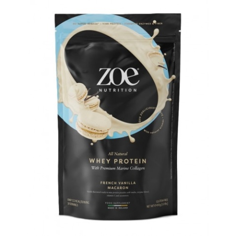 Zoe Nutrition - Whey Protein with Premium Marine Collagen (French Vanilla Macaron)- 454 grams